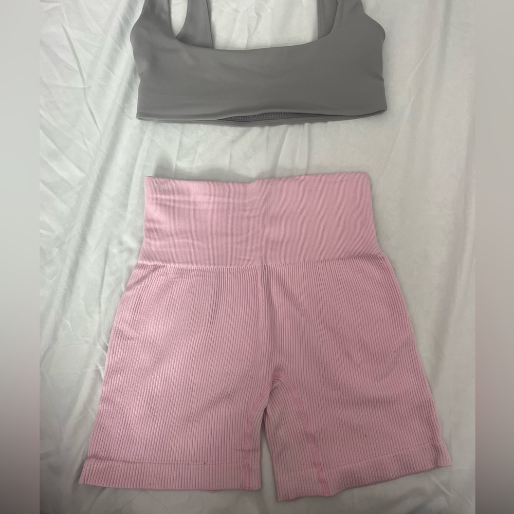 Pink biker shorts